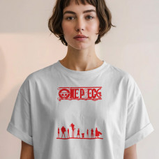 One Piece Simple Red - Majica Anime